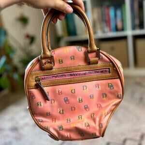 Dooney & Bourke Pink Multicolor Logo Dome Satchel